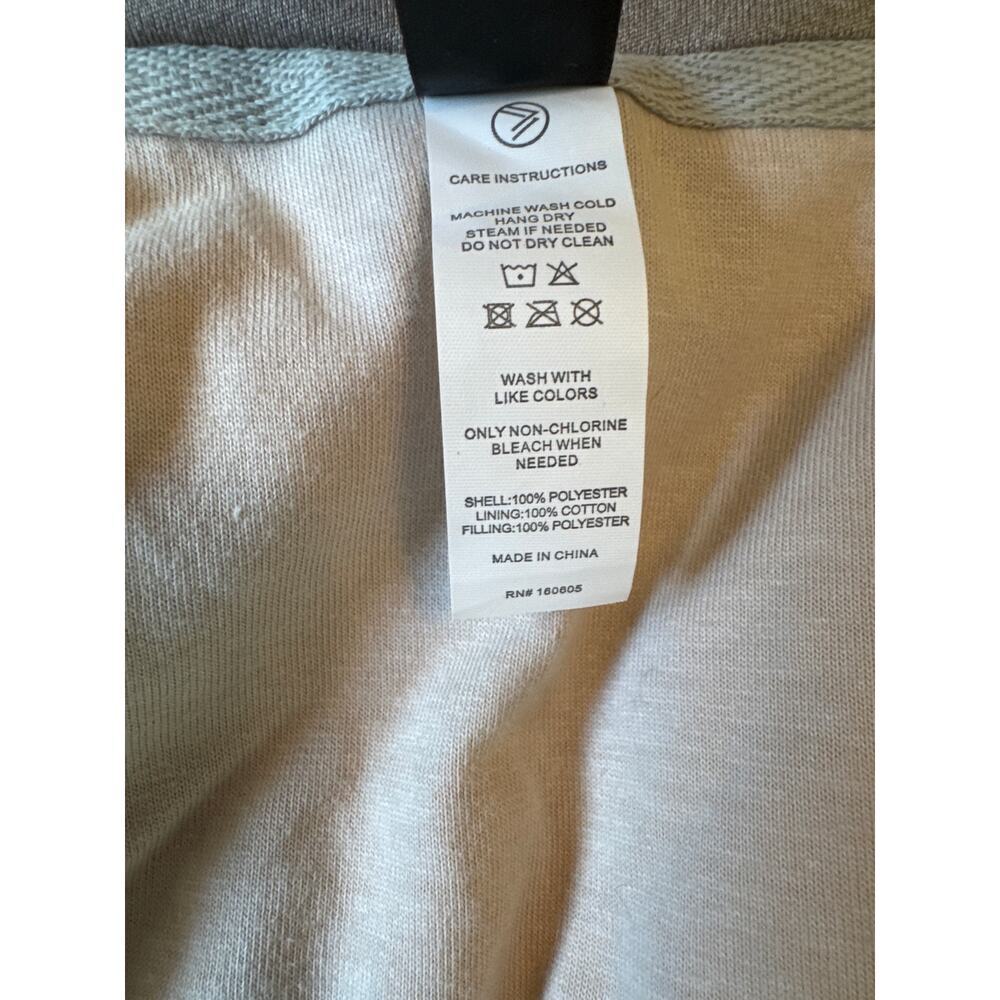 Savvi  MEG Asymmetrical Zip Front High Collar Quilted Vest in Taupe Size Large - Picture 6 of 9